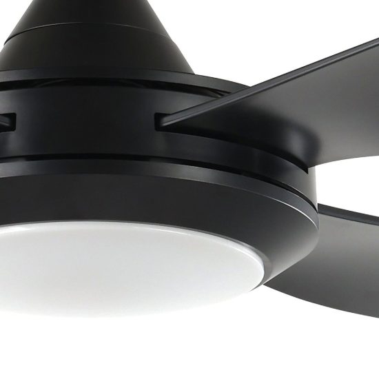 Eglo bondi 1 ventilatore da soffitto con luce led 20w 3000k 5000k 122cm con telecomando nero oltre 20mq