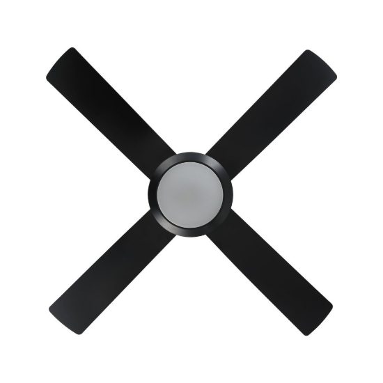 Eglo bondi 1 ventilatore da soffitto con luce led 20w 3000k 5000k 122cm con telecomando nero oltre 20mq