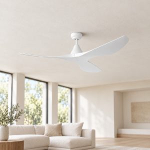 Eglo portsea ventilatore da soffitto dc senza luce 132cm con telecomando bianco oltre 20mq