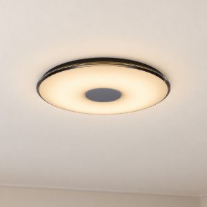 Plafoniera led 43w cct 3000k 5500k con telecomando per soggiorno moderna rotonda bianca