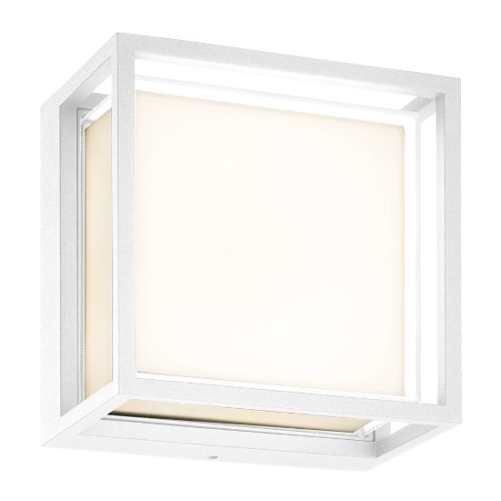 Applique da esterno led 9w cct 2700k 4000k ip65 moderna bianca