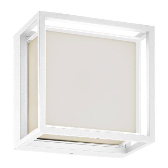 Applique da esterno led 9w cct 2700k 4000k ip65 moderna bianca