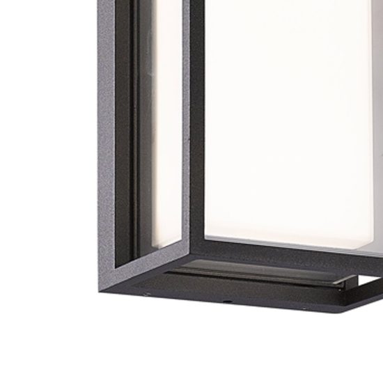 Applique per esterno rettangolare antracite led 9w cct 2700k 4000k ip65