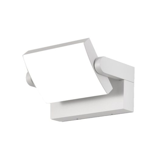 Applique da esterno led 20w 3000k ip54 17cm bianca orientabile