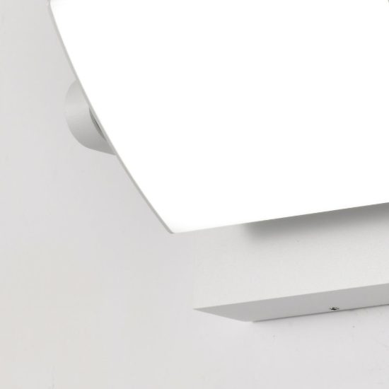 Applique da esterno led 20w 3000k ip54 17cm bianca orientabile