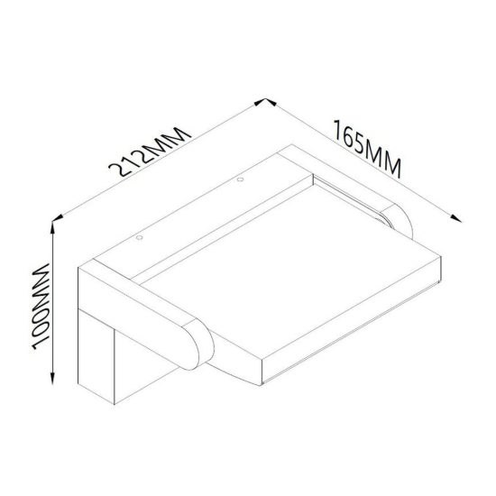 Applique da esterno led 20w 3000k ip54 17cm bianca orientabile