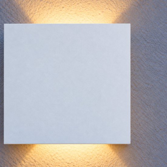 Eglo calpino 3 applique da esterno led 5,6w 3000k 10cm ip54 moderna quadrata bianca