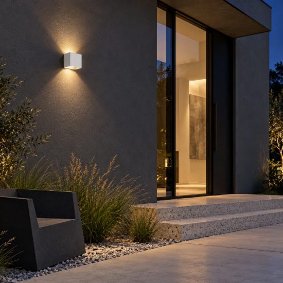 Eglo calpino 3 applique da esterno led 5,6w 3000k 10cm ip54 moderna quadrata bianca