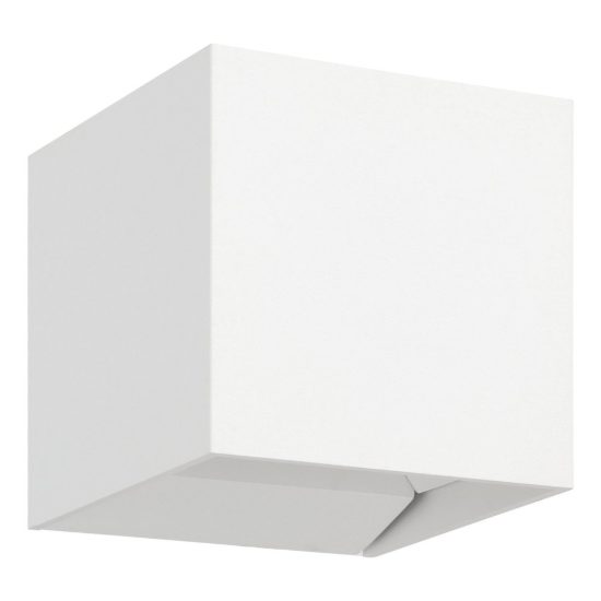 Eglo calpino 3 applique da esterno led 5,6w 3000k 10cm ip54 moderna quadrata bianca