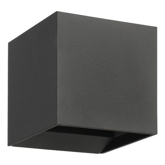 Eglo calpino 3 applique da esterno led 5,6w 3000k 10cm ip54 moderna quadrata antracite