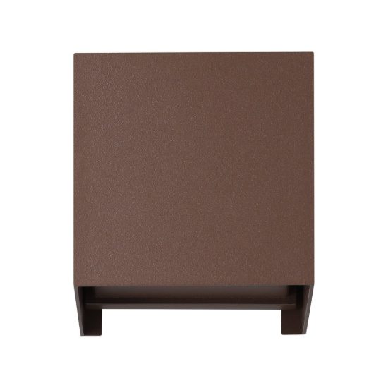 Eglo calpino 3 applique da esterno led 5,6w 3000k 10cm ip54 moderna quadrata marrone ruggine