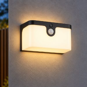 Eglo croara applique solare da esterno led 7,3w 3000k 15cm ip44 moderna antracite con sensore