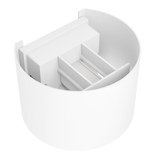 Eglo calpino 3 applique da esterno led 5,6w 3000k 13,5cm ip54 moderna rettangolare bianca