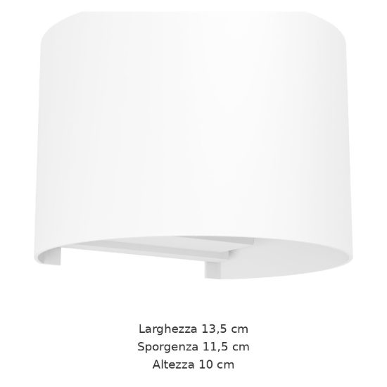 Eglo calpino 3 applique da esterno led 5,6w 3000k 13,5cm ip54 moderna rettangolare bianca