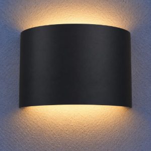 Eglo calpino 3 applique da esterno led 5,6w 3000k 13,5cm ip54 moderna rettangolare nera