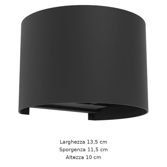 Eglo calpino 3 applique da esterno led 5,6w 3000k 13,5cm ip54 moderna rettangolare nera