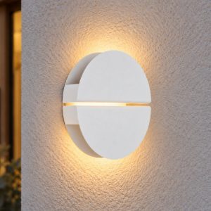 Eglo vascella applique da esterno led 5w cct 2700k 6500k 18cm ip44 moderna rotonda bianca
