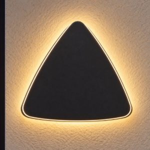 Eglo pedersano applique da esterno led 8w cct 2700k 6500k 14cm ip44 moderna triangolare nera