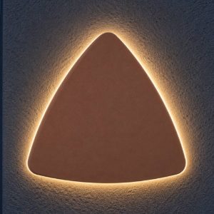 Eglo pedersano applique da esterno led 8w cct 2700k 6500k 14cm ip44 moderna triangolare marrone ruggine