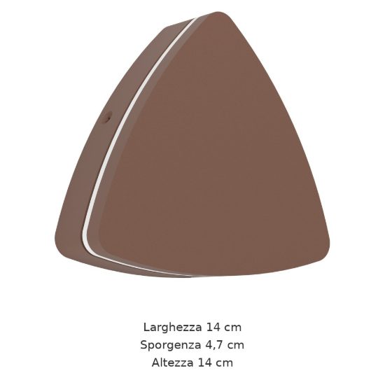 Eglo pedersano applique da esterno led 8w cct 2700k 6500k 14cm ip44 moderna triangolare marrone ruggine
