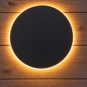 Eglo pedersano applique da esterno led 8w cct 2700k 6500k 14cm ip44 moderna rotonda nera