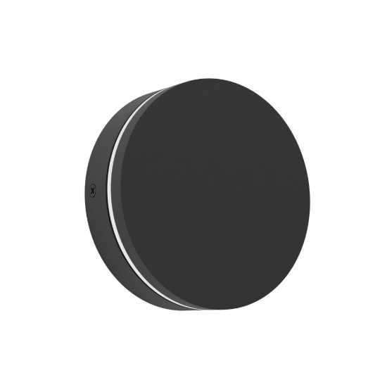 Eglo pedersano applique da esterno led 8w cct 2700k 6500k 14cm ip44 moderna rotonda nera