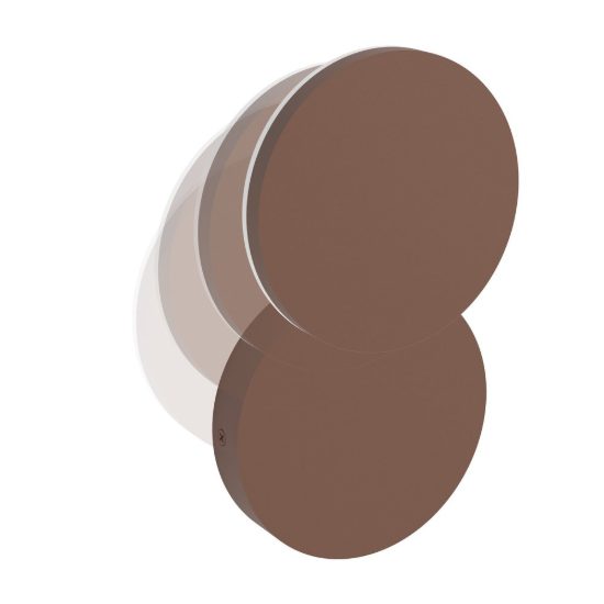 Eglo pedersano applique da esterno led 8w cct 2700k 6500k 14cm ip44 moderna rotonda marrone ruggine