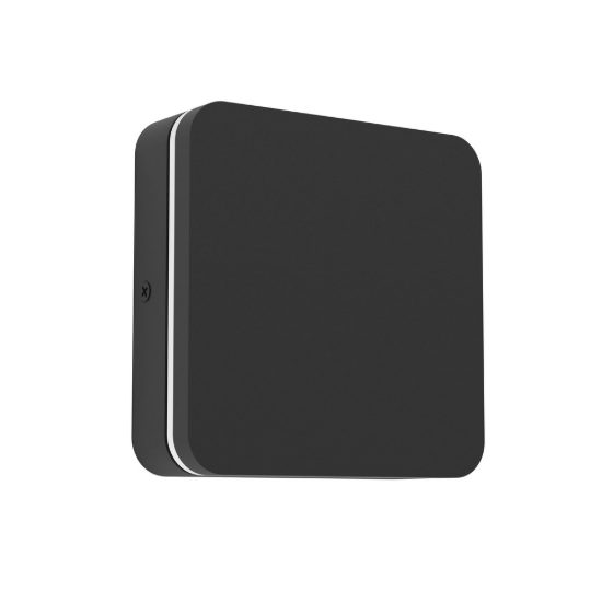 Eglo pedersano applique da esterno led 8w cct 2700k 6500k 14cm ip44 moderna quadrata nera