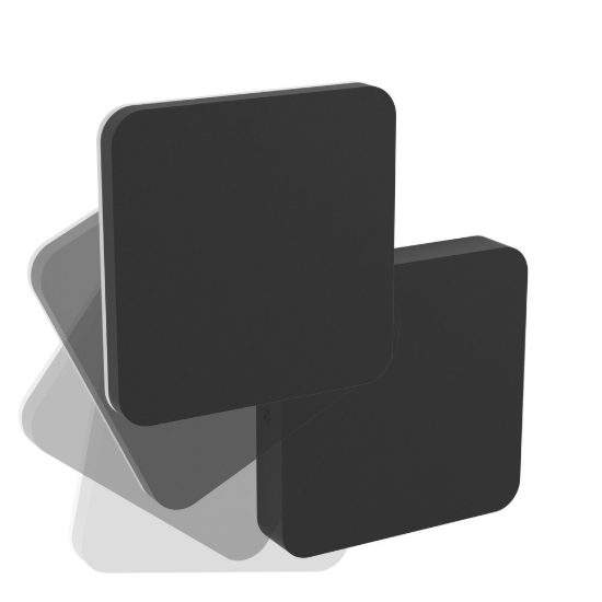Eglo pedersano applique da esterno led 8w cct 2700k 6500k 14cm ip44 moderna quadrata nera