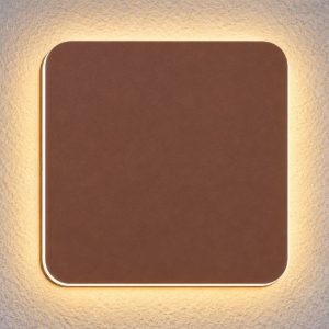 Eglo pedersano applique da esterno led 8w cct 2700k 6500k 14cm ip44 moderna quadrata marrone ruggine