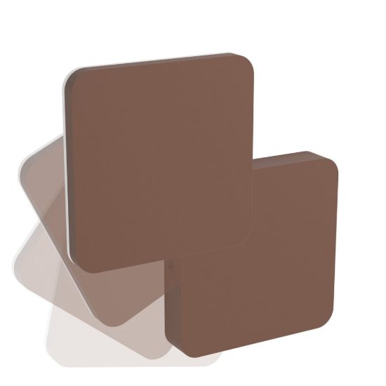Eglo pedersano applique da esterno led 8w cct 2700k 6500k 14cm ip44 moderna quadrata marrone ruggine