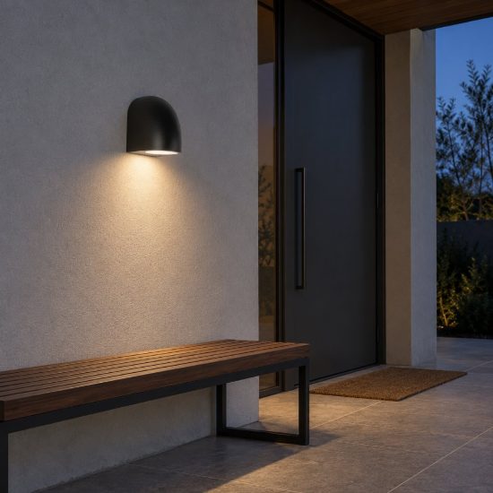 Applique da esterno mono emissione nera ip65