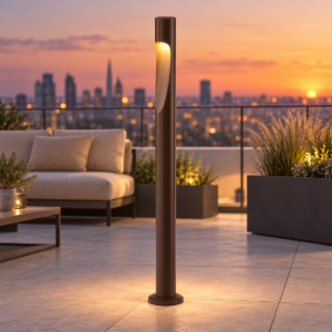 Lampione da giardino ip65 moderno corten led 6w 3000k