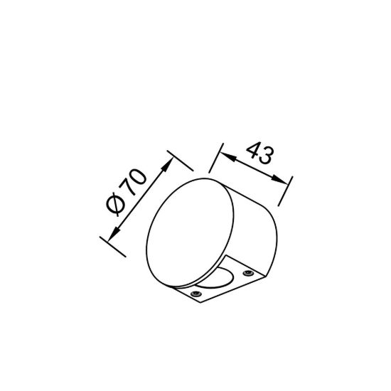 Applique da esterno nera led 3w 3000k ip65