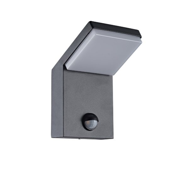 Applique per esterno led 7w 3000k ip65 10cm con sensore di movimento