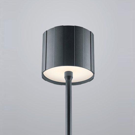 Lampada da terra ricaricabile da esterno led 3w cct 2300k 4000k ip44 moderna nera