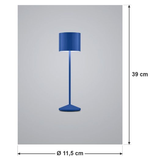 Lampada da tavolo ricaricabile da esterno led 3w cct 2300k 4000k ip44 moderna blu