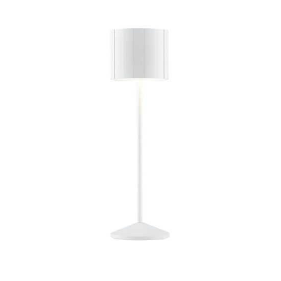 Lampada da tavolo ricaricabile da esterno led 3w cct 2300k 4000k ip44 moderna bianca