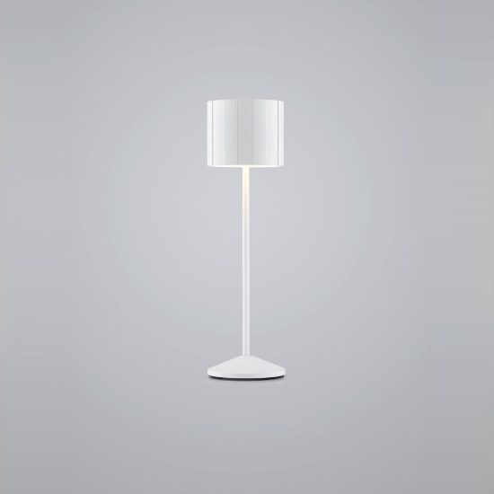 Lampada da tavolo ricaricabile da esterno led 3w cct 2300k 4000k ip44 moderna bianca