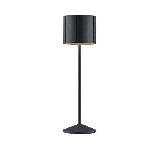 Lampada da tavolo ricaricabile da esterno led 3w cct 2300k 4000k ip44 moderna nera