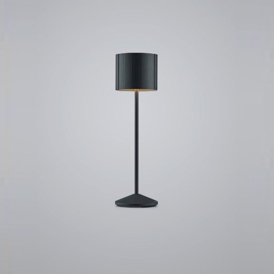 Lampada da tavolo ricaricabile da esterno led 3w cct 2300k 4000k ip44 moderna nera