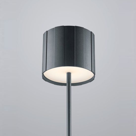 Lampada da tavolo ricaricabile da esterno led 3w cct 2300k 4000k ip44 moderna nera