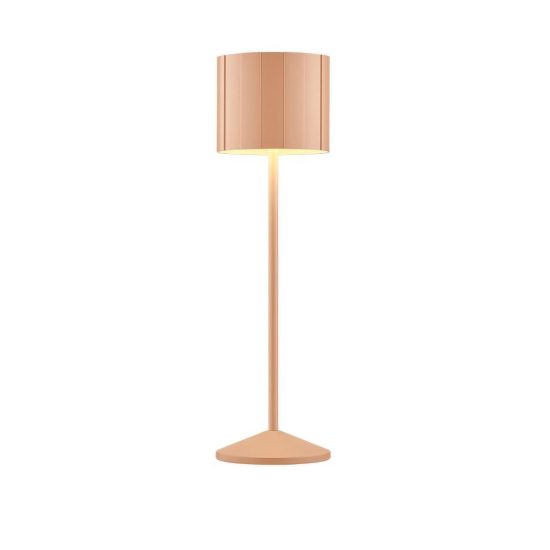 Lampada da tavolo ricaricabile da esterno led 3w cct 2300k 4000k ip44 moderna salmone