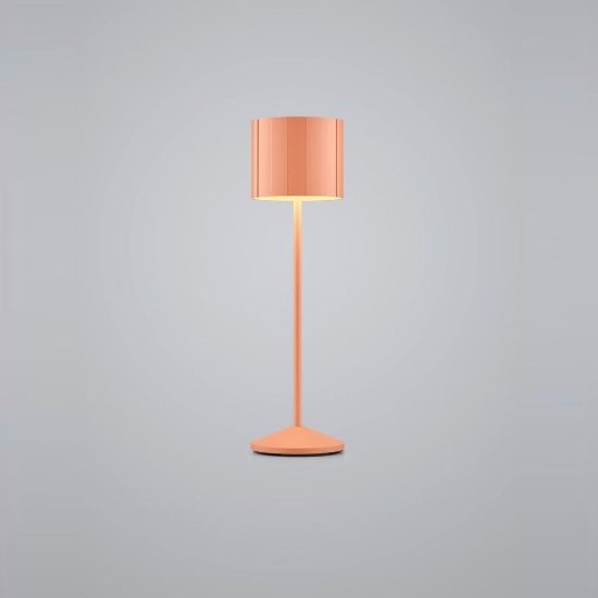 Lampada da tavolo ricaricabile da esterno led 3w cct 2300k 4000k ip44 moderna salmone