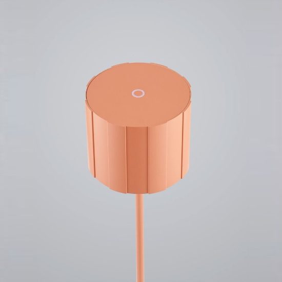 Lampada da tavolo ricaricabile da esterno led 3w cct 2300k 4000k ip44 moderna salmone