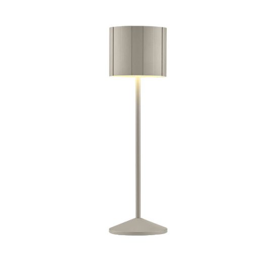 Lampada da tavolo ricaricabile da esterno led 3w cct 2300k 4000k ip44 moderna cashmere