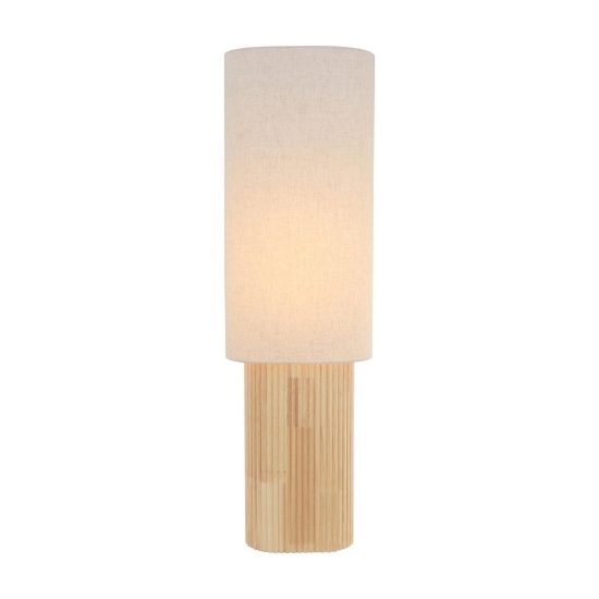 Piantana ovale per sala da pranzo moderna bianco effetto legno chiaro