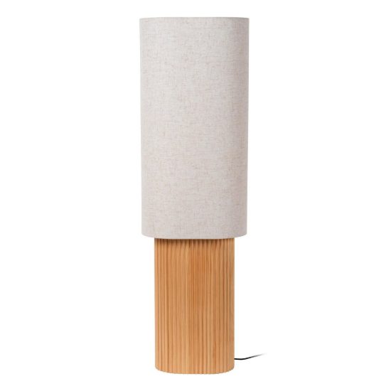 Piantana ovale per sala da pranzo moderna bianco effetto legno chiaro