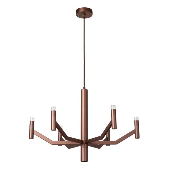 Lampadario a sospensione 7 luci per soggiorno contemporaneo caffe led 22w 2700k