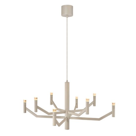 Lampadario a sospensione 9 luci per sala da pranzo moderno tortora led 28w 2700k